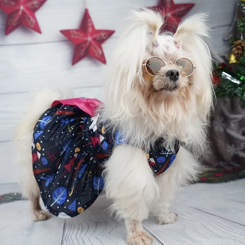 Pet Dog Matching Clothing Vest Skirt Set Series Printed Design for Dogs