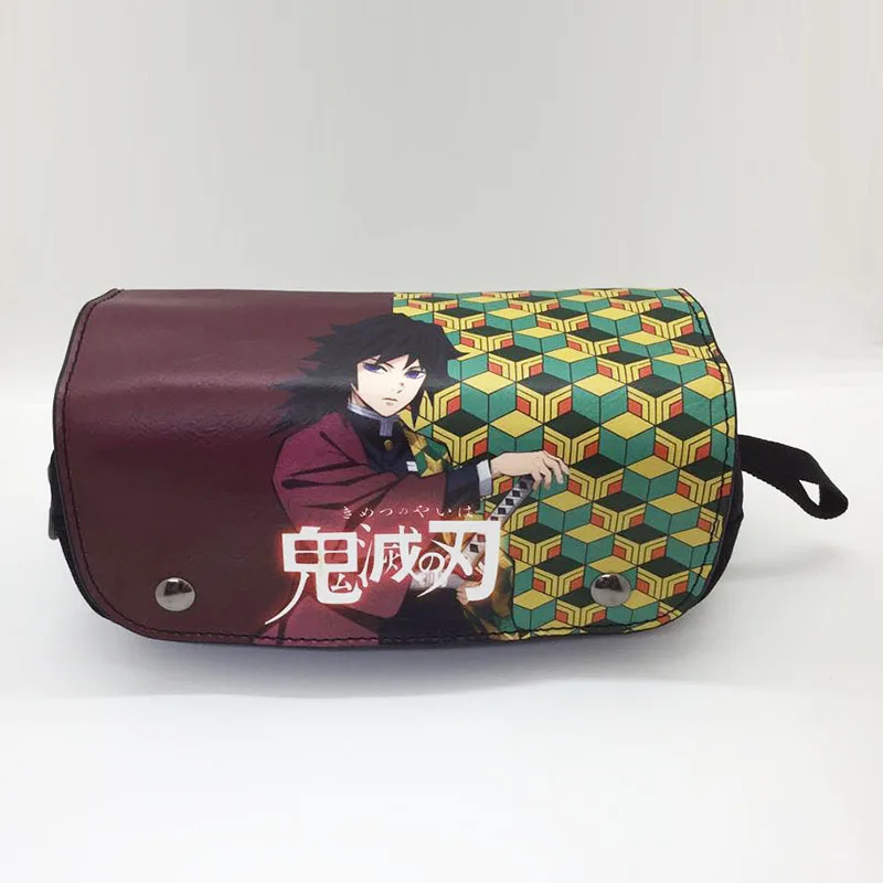 Japanese Anime Demon Slayer Cartoon Print Pen Bag Student Pencil Case Wallet Storage Bag Stationery School Supplies