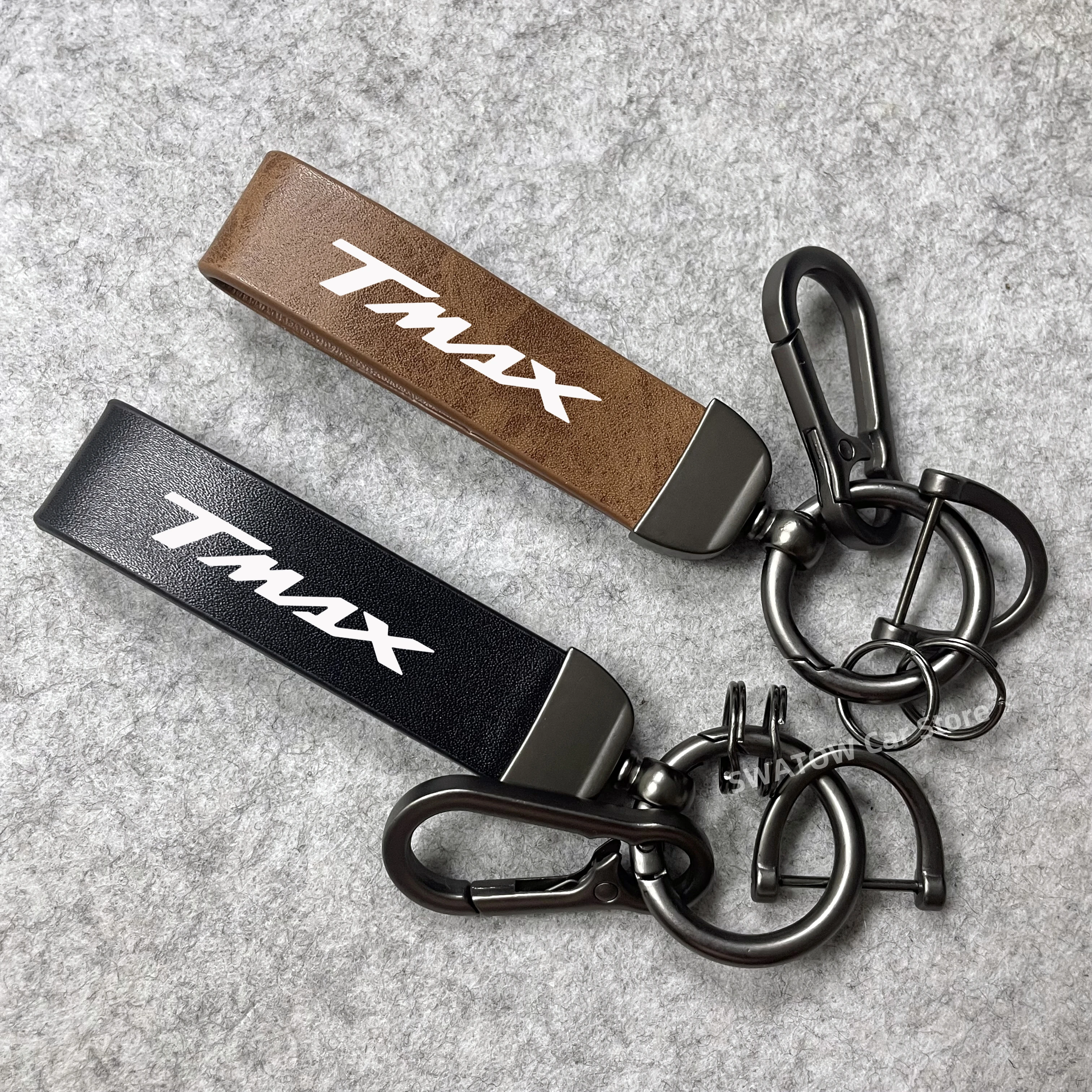 For Yamaha T MAX 530 Tmax 500 T-MAX 560 tmax560 Genuine Leather Motorcycle Keychain Key Cover Case Keyrings Keychain Accessories