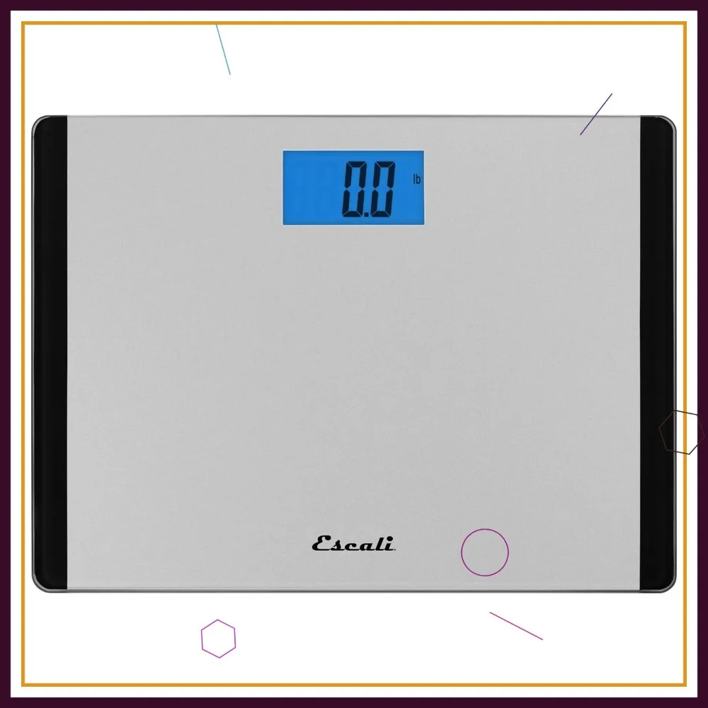 

Digital Bathroom Scale with Wide Platform, 440lb Capacity, LCD Display, Auto-On, Black & Grey
