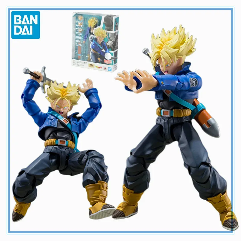 

Original Genuine S.H.Figuarts Dragon Ball Super Saiyan 2 Trunks Bandai Anime Model Toys Action Figure Gifts Collectible