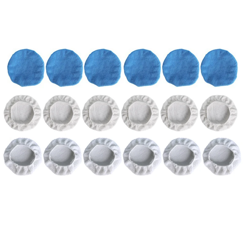 18Pcs Car Polisher Pad Bonnet Soft Microfiber Polishing Bonnet Buffing Pad Cover For Car Polisher