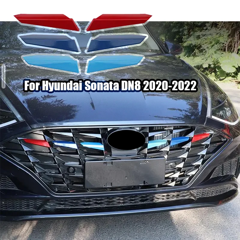 

Car front center grid decoration accessories modified exterior ABS color for Hyundai Sonata DN8 2020