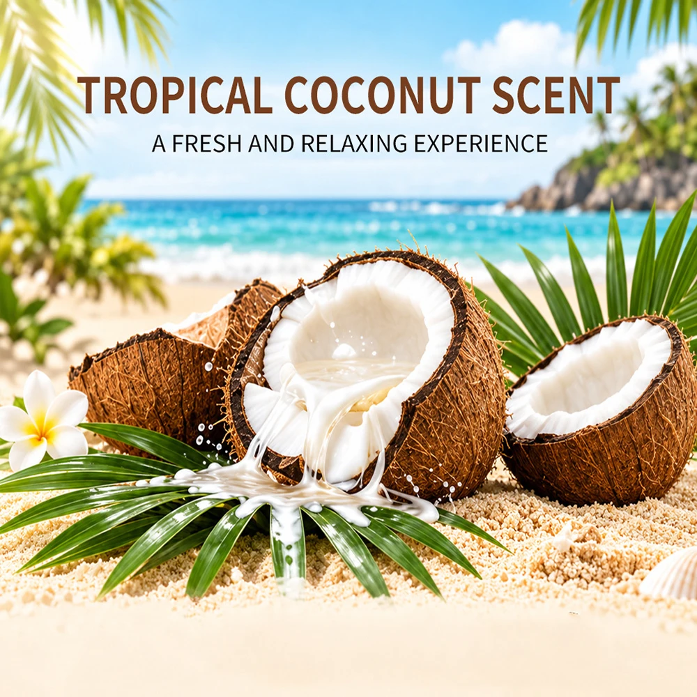 Coconut Body Massage Essential Oil Nourishes Skin Foreign Trade Full Body SPA Cocoa Butter Scraping Moisturizing Body Gel Oils