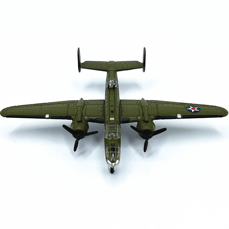 Diecast 1:200 Scale American B-25 Bomber Original Finished Alloy Airplane Model Simulation Static Collectible Toy Gift