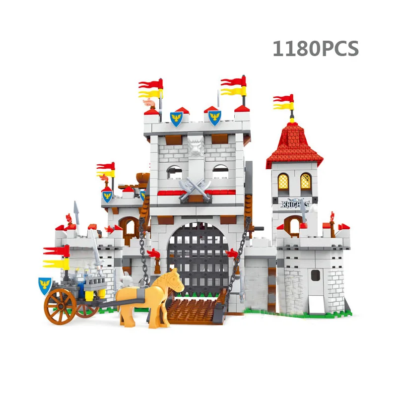 Medieval Knights Castle Siege Royal Tower Bricks Horse Princess Kingdoms Military Sets Building Blocks Toys Birthday Gifts