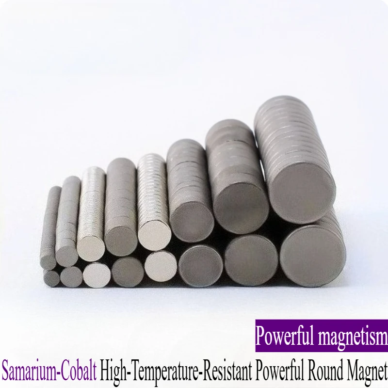 

50pcs/lot Samarium-cobalt high-temperature resistant powerful circular magnets, diameter 10-15mm