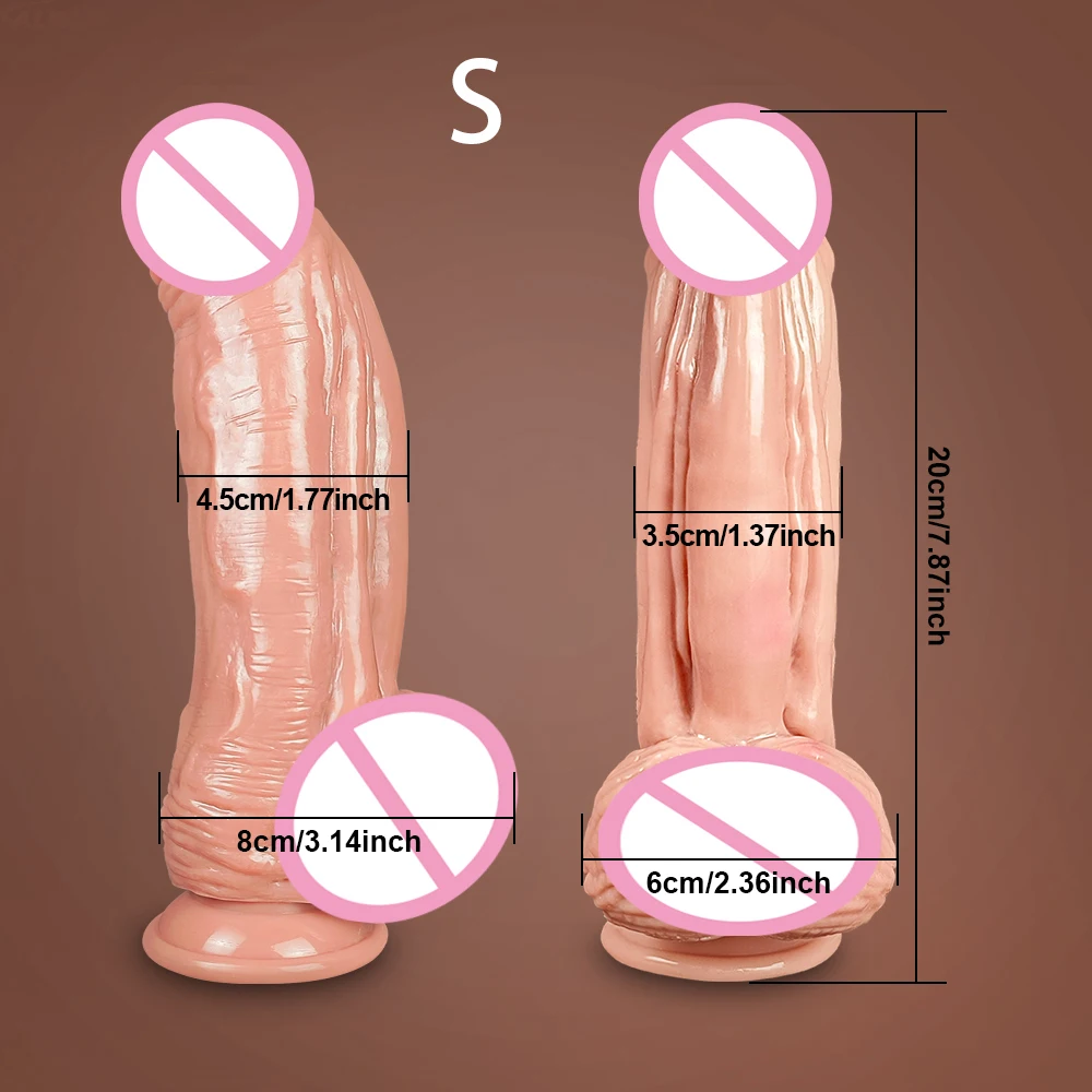 3 size Realistic Dildos Soft Testicles Sex Toys for Women Big Penis with Suction Cup Female Masturbator Anal Sex Product 8.5inch