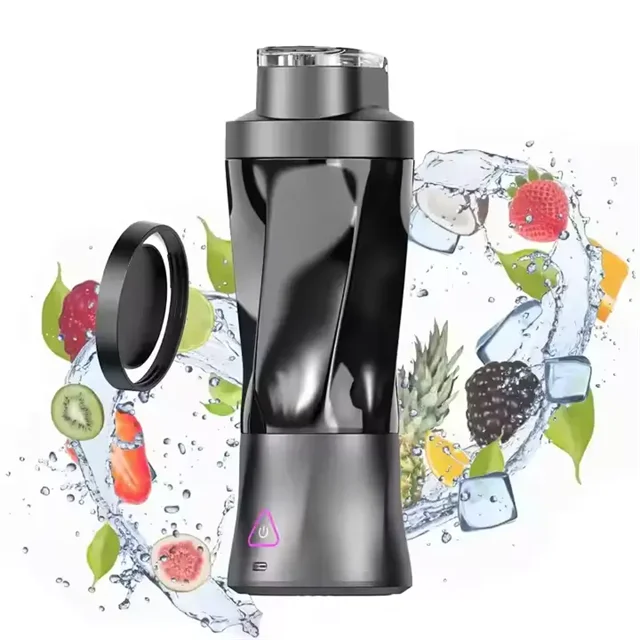 Portable Cordless Small Blender Smoothies Juicer Cup Manual Protein Shaker High Power 360W Rechargeable Juicer Mini Blender