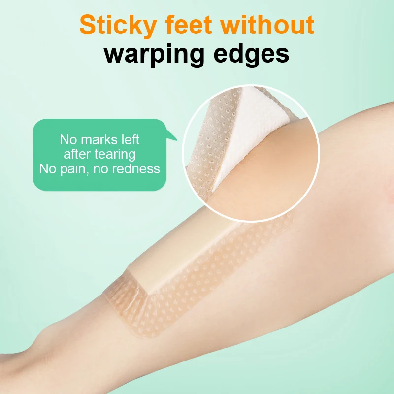 5pcs Silicone Foam Sacrum Dressing Waterproof and High Absorbency Wound Bandage Silicone Foam Border Pad for Wound Care