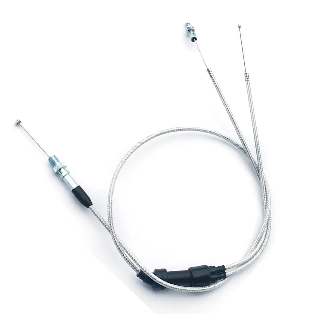 Dual Throttle Cable Wire for Pz30mm Carburetor Accelerate Pump Carb Replacement for 100cc Motor Bicycle Engine Kit