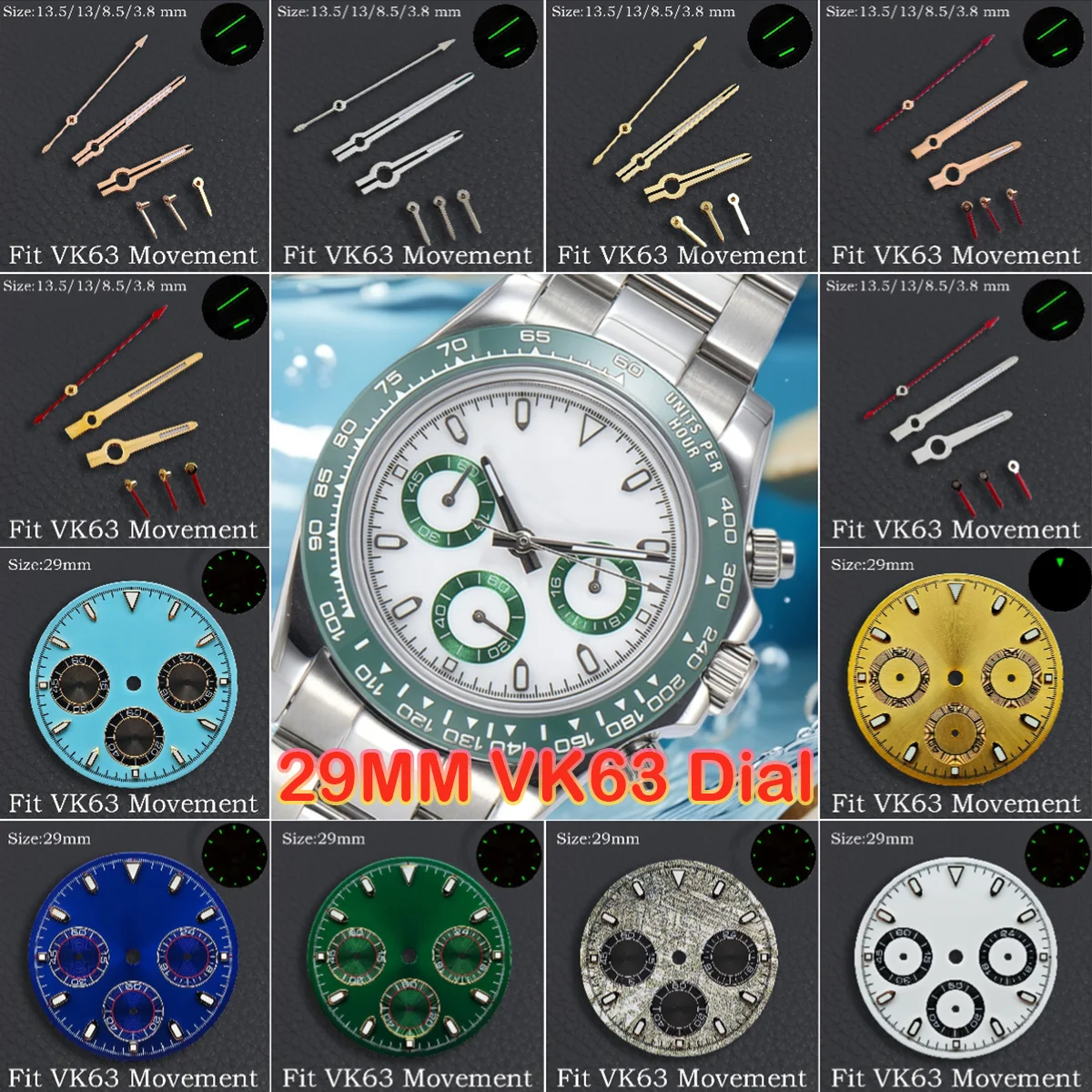 29Mm Dial Fit Vk63 … - image