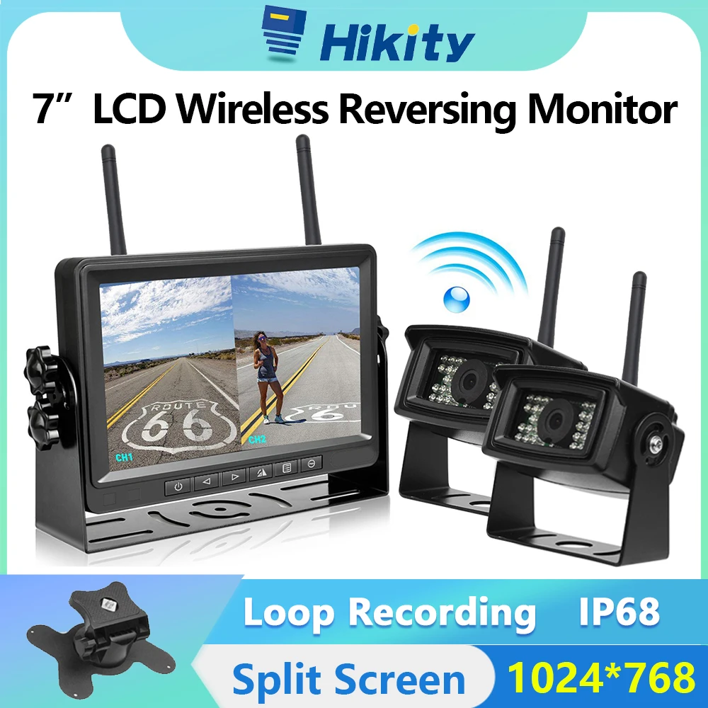 Hikity Car Monitor LCD HD Mini TV & Computer Speaker HDMI VGA Display Color Screen Car Backup Camera & Home Security System