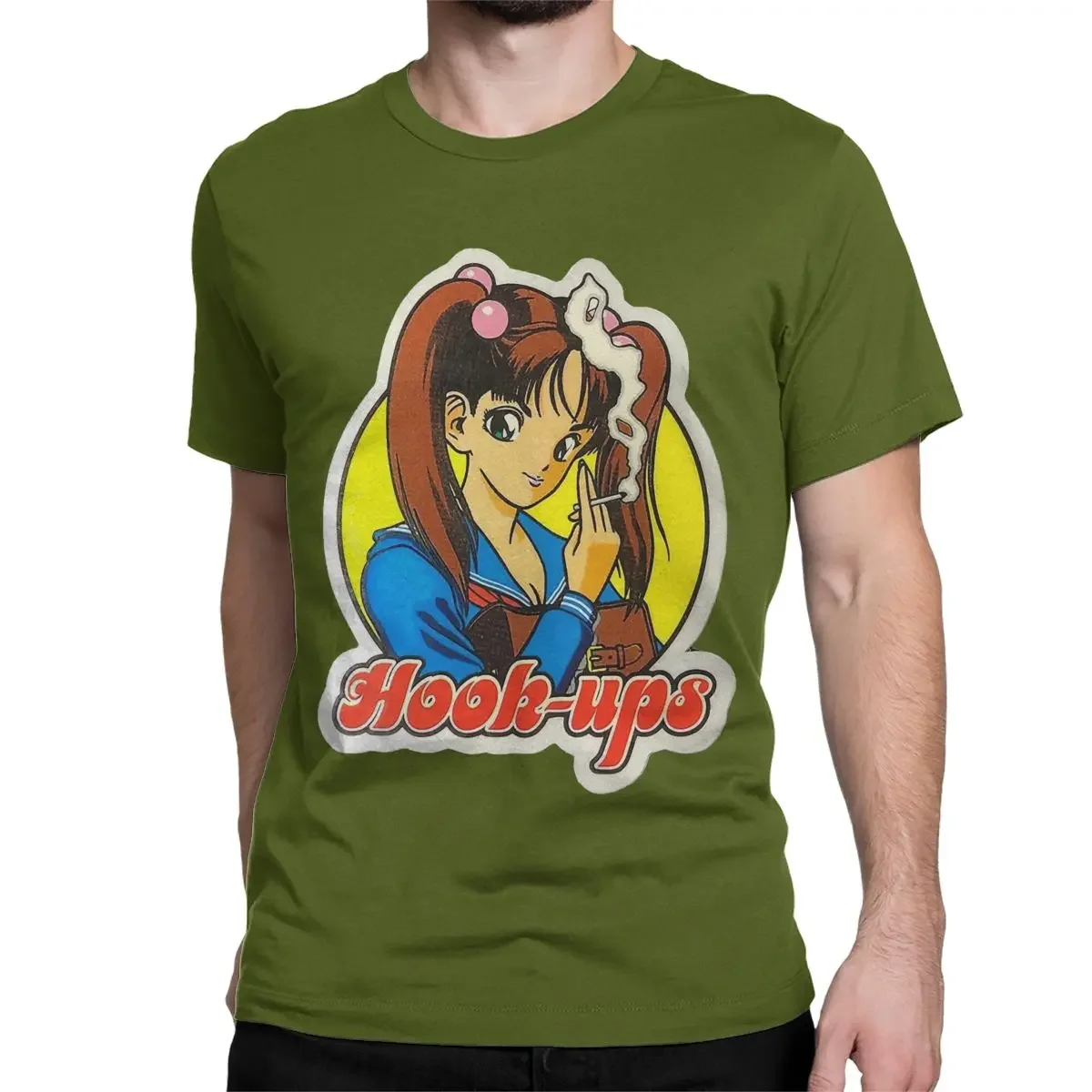 Hook Ups Tee Shirt Short Sleeve Clothing 4XL 5XL La Dream Girl HookUps Smoke T Shirt for Men  men 100% Cotton Vintage T-Shirts