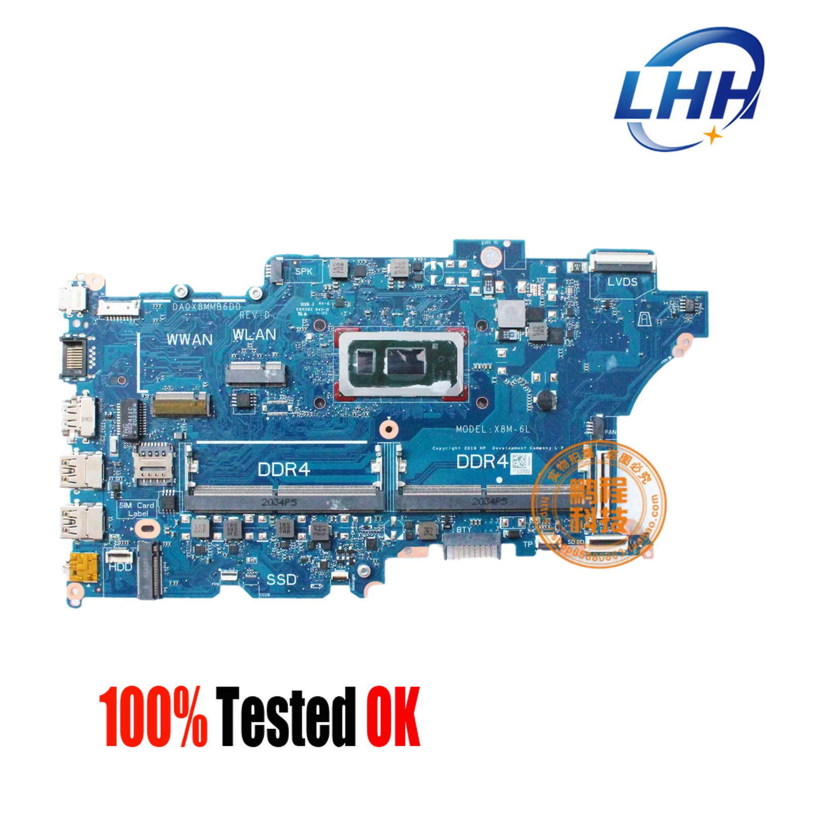 For HP ProBook 440 G7 450 G7 Laptop Motherboard DA0X8MMB6D0  Notebook Mainboard 6405U I3-10110U I5-10210U I7-10510U CPU UMA