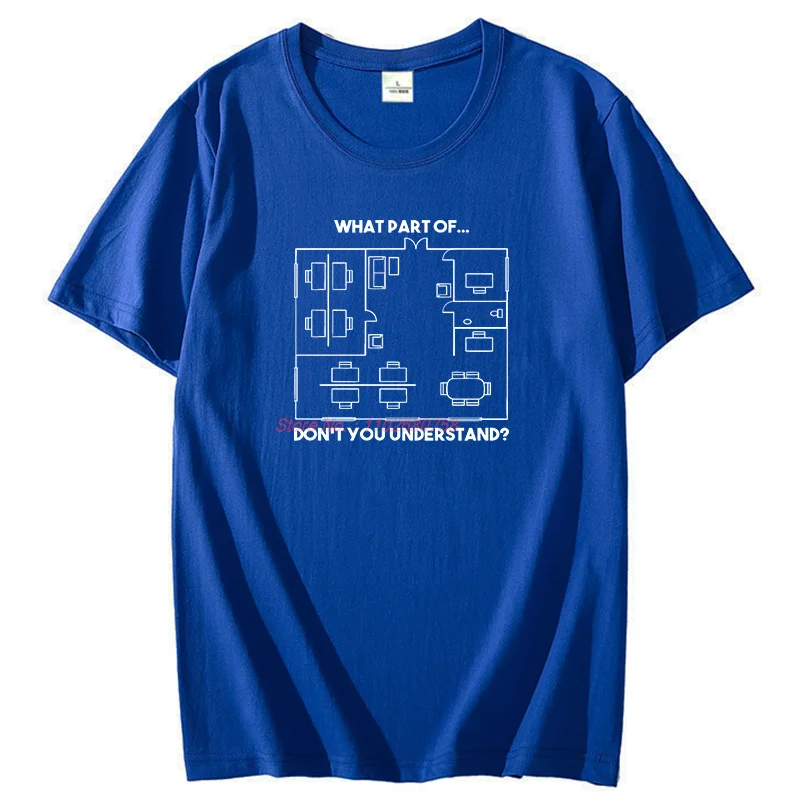 Architecture Floor Plan Architectural Student Gift Cotton T-Shirt Funny Architect Fashion Graphic T Shirts Short Sleeve T-Shirts