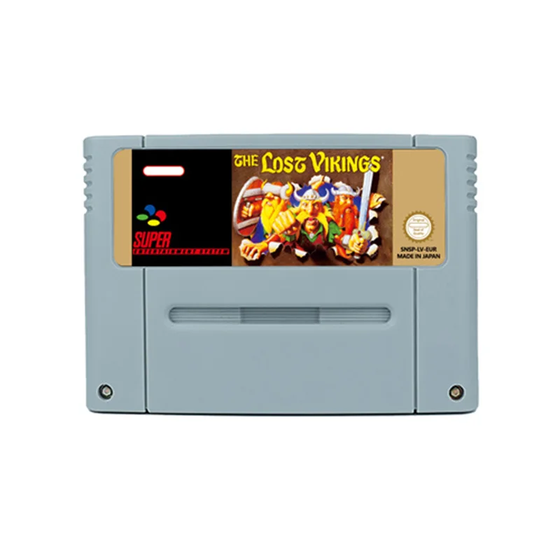 الفايكنج المفقود 1 2 لعبة الحركة ل SNES 16 بت ريترو عربة الأطفال هدية