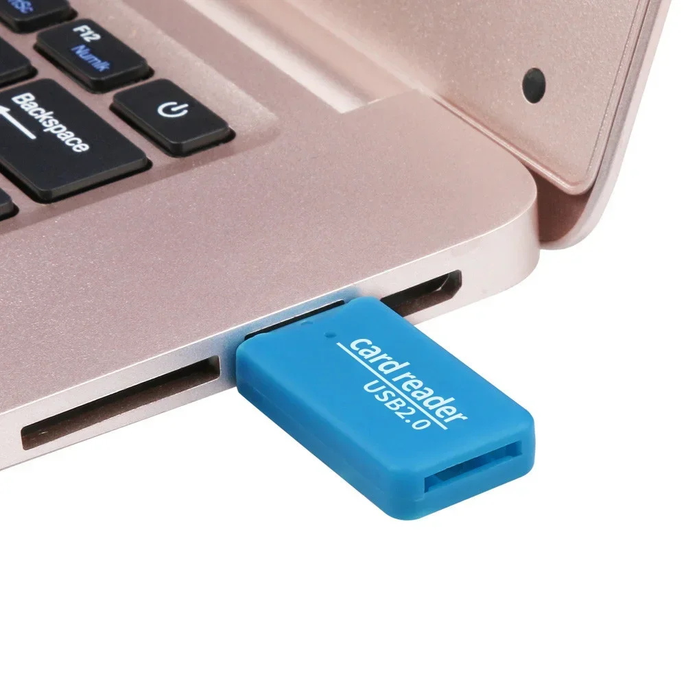 Mini Blue Black Card Reader 2.0 High-speed Card Reader USB Converter Smart USB Card Reader Lector Memory Card Reader Accessories