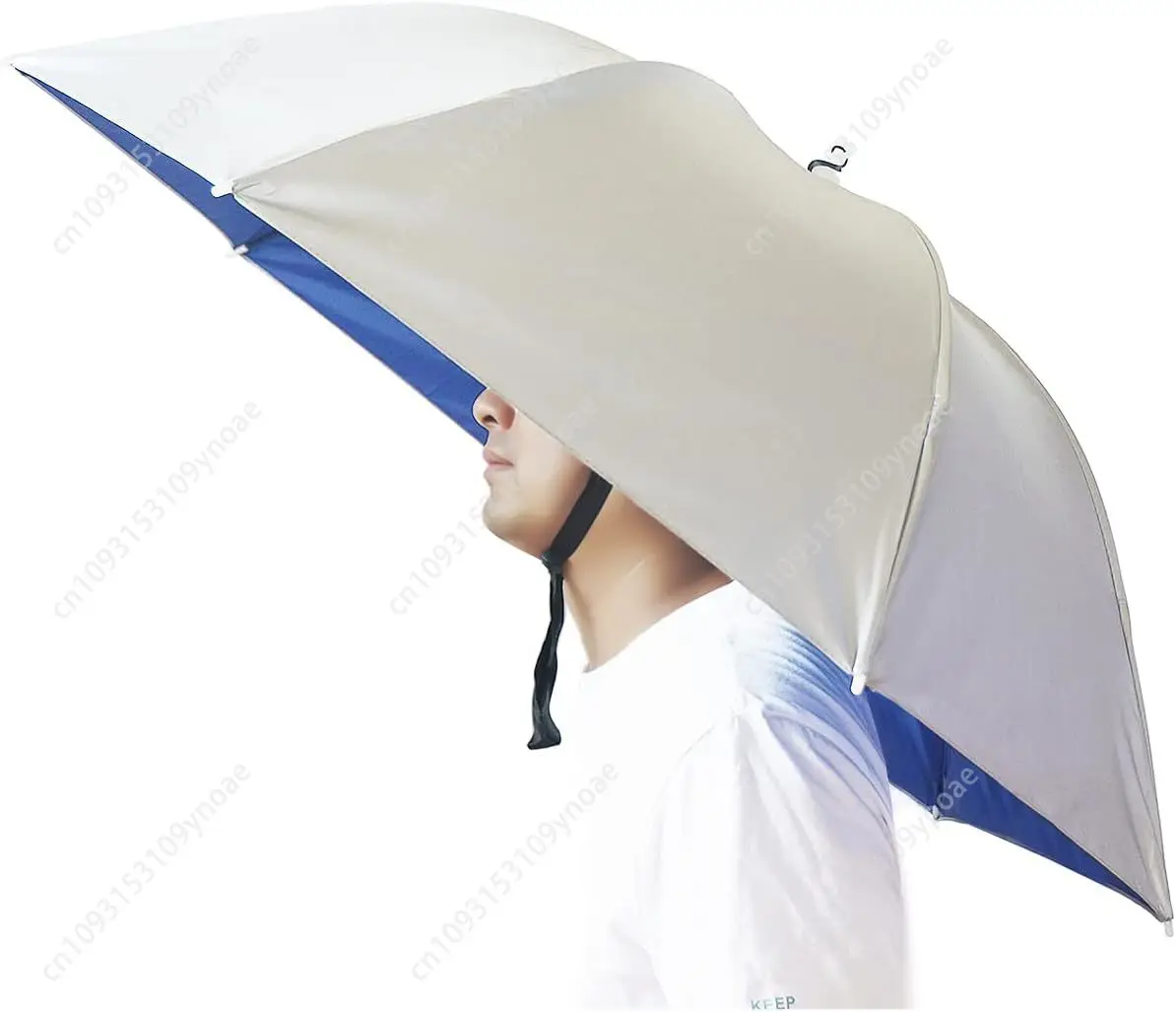 

Umbrella Hat 37 Inch Fishing Umbrella Hat Hands Free Foldable UV Protection Umbrella Cap Adjustable Headwear For Fishing Golf