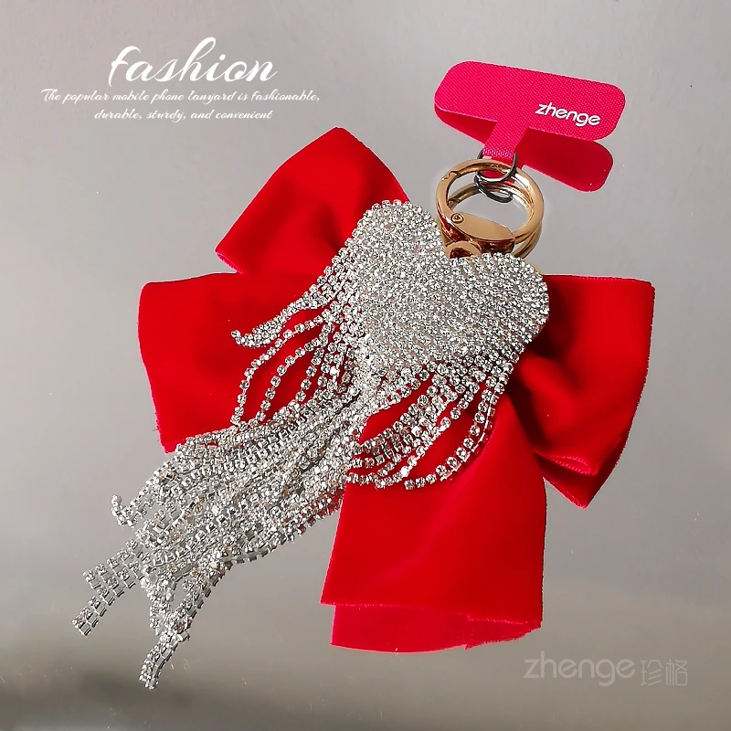 

Подвеска в форме сердца с бантом и стразами, модный новый продукт, подвесная веревка