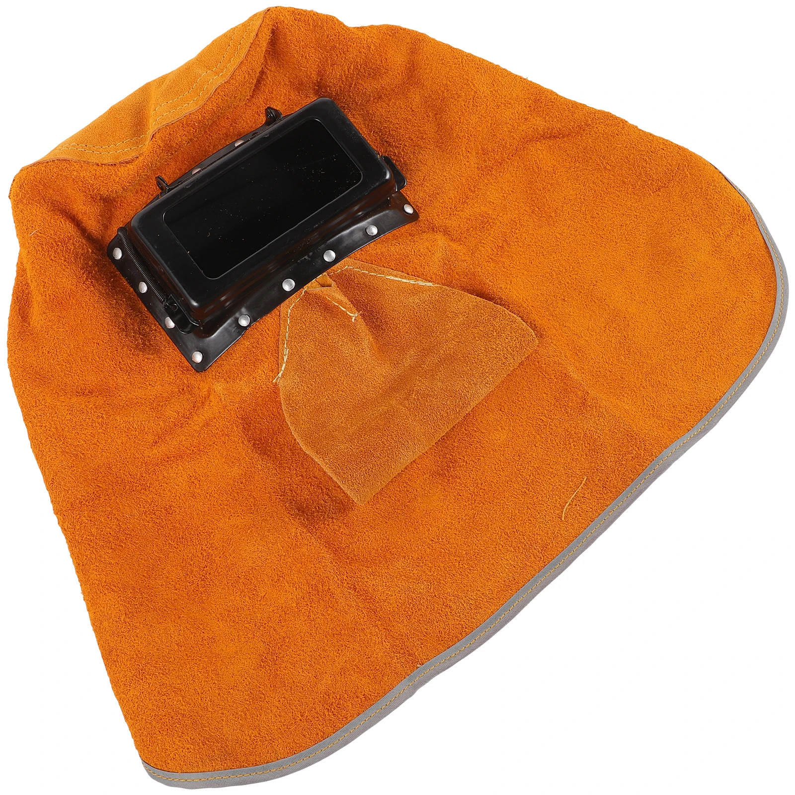 

Automatic Dimming Yellow Full Welding Mask Breathable Holes Headgear Arc Welding Protective Cowhide Anti