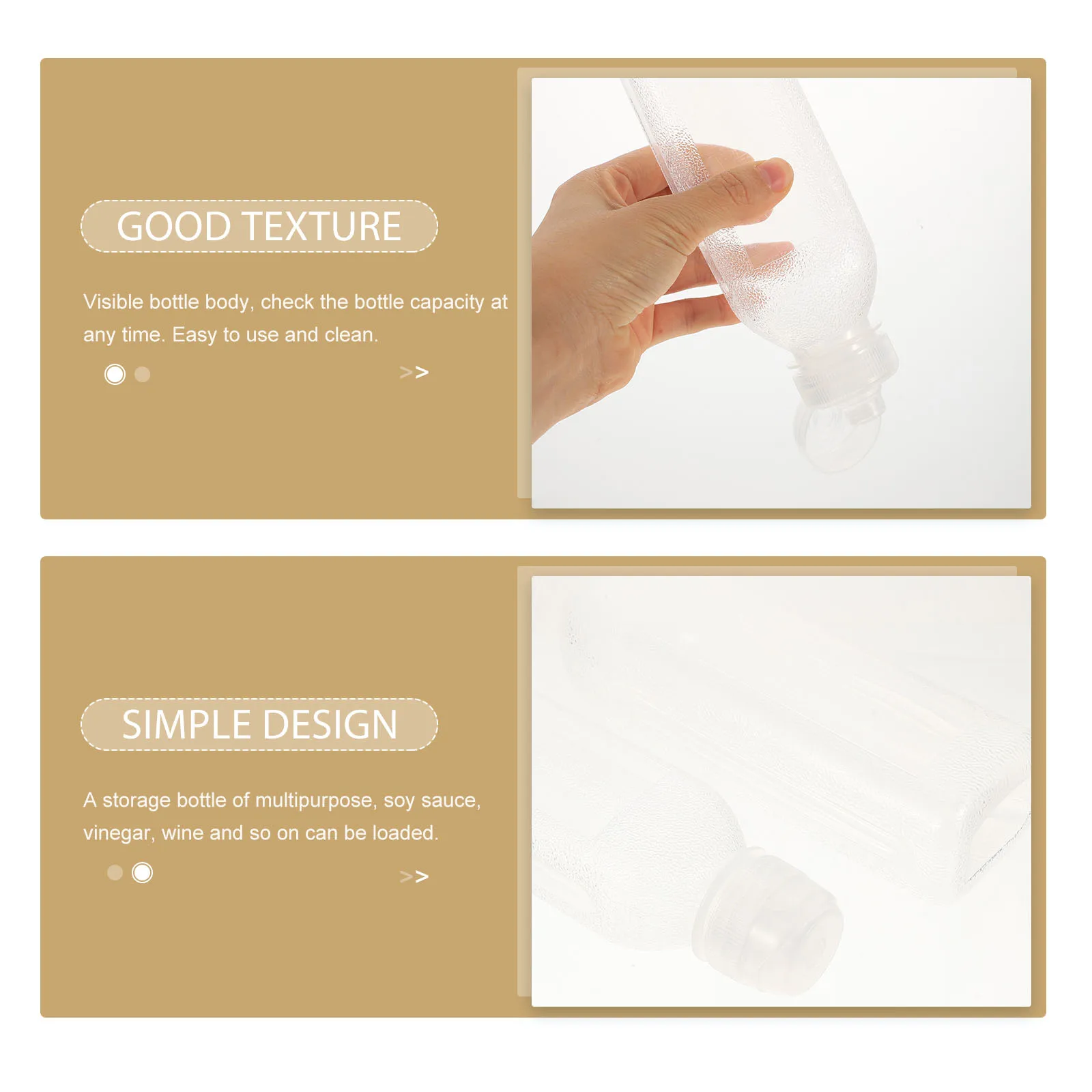 

3pcs Oil Bottle Visible Capacity Kitchen Condiment Dispenser For Bbq Picnic Grilling Cooking Multi-Function Sauce