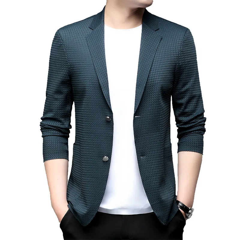 F1017 new men\'s spring and autumn business fashion tops casual groom suit dress