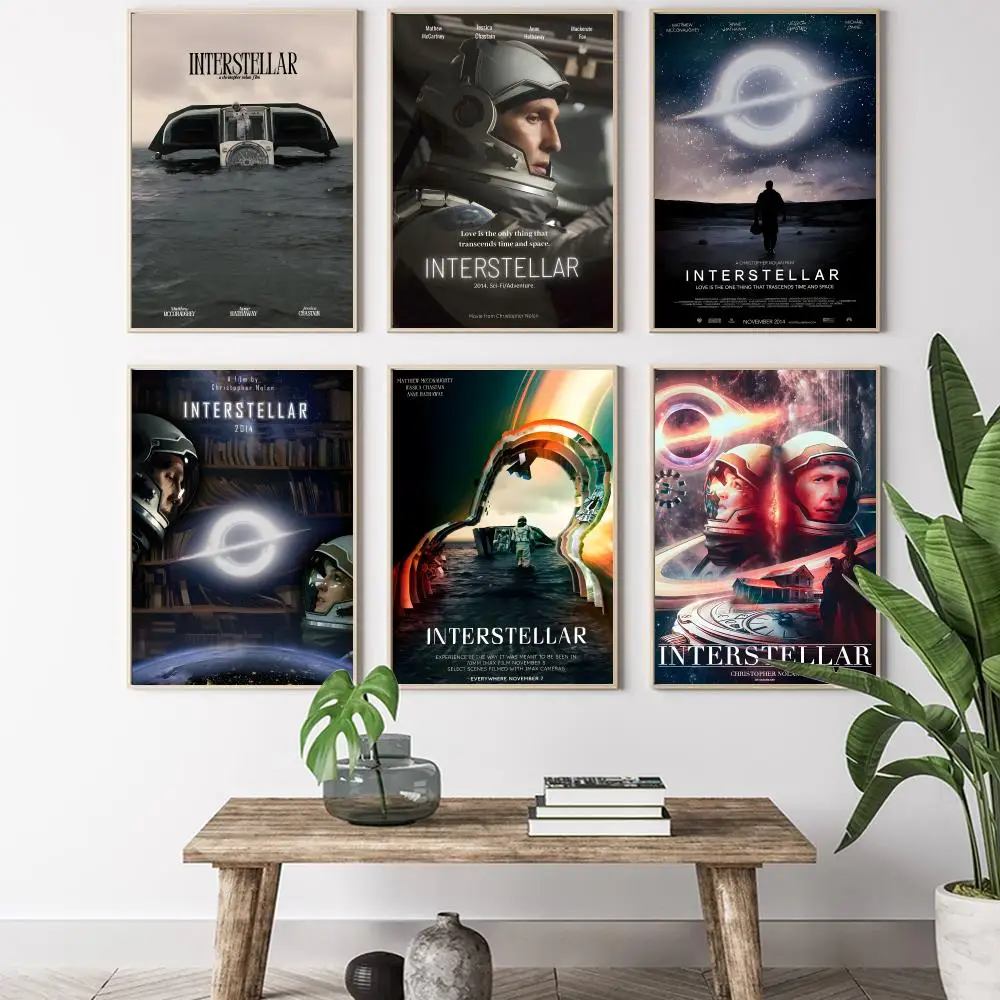 Interstellar Movie Painting Calligraphy HD Canvas Poster living room bedroom bar aesthetic decoration