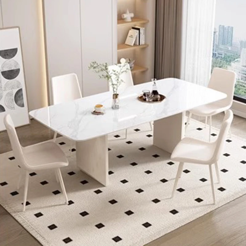 

Restaurant Luxury Dining Tables Modern Italian Center White Coffee Tables Mobile Office Mesas De Comedor Living Room Furnitures