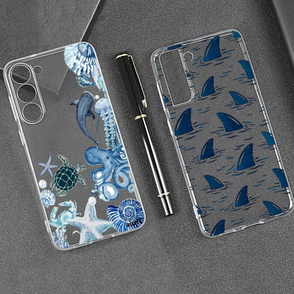 Summer Swimming Pool Phone Case For Samsung Galaxy  S26 Ultra S25 FE S24 S23 S22 Plus S25 Edge S21 transparent soft shell Covers