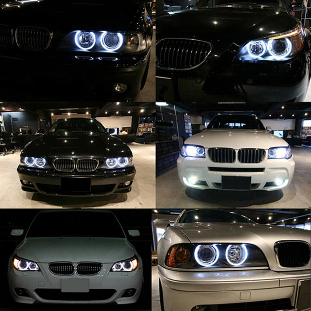 1 زوج 6000 كيلو 12 واط LED عيون الملاك أضواء ماركر لمبات لسيارات BMW E90 E91 3 سلسلة 325i 328i 335i 2005-2008 أضواء النهار الجري