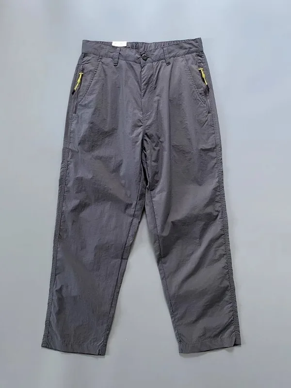 

Large Size Ice Silk Cool Qui Dry Breathable Men's Casual Pants American Retro Straight Leg Summer Thin Nylon Trousers