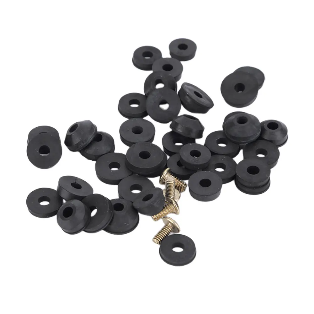 48PCS Assorted Tap Washers O-ring Rubber Faucet Washer Assortment Sealing with Screws Flat Beveled for Bath Sink Basin Shower