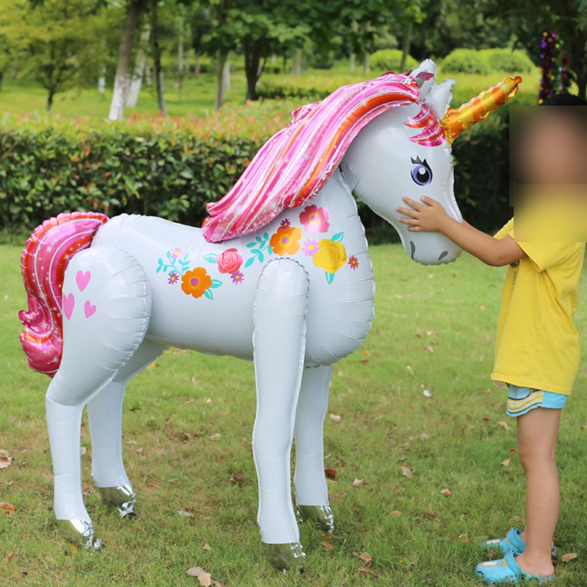 1 set of 116*106cm super large 3D assembly colorful unicorn aluminum film balloon unicorn theme birthday decoration balloon