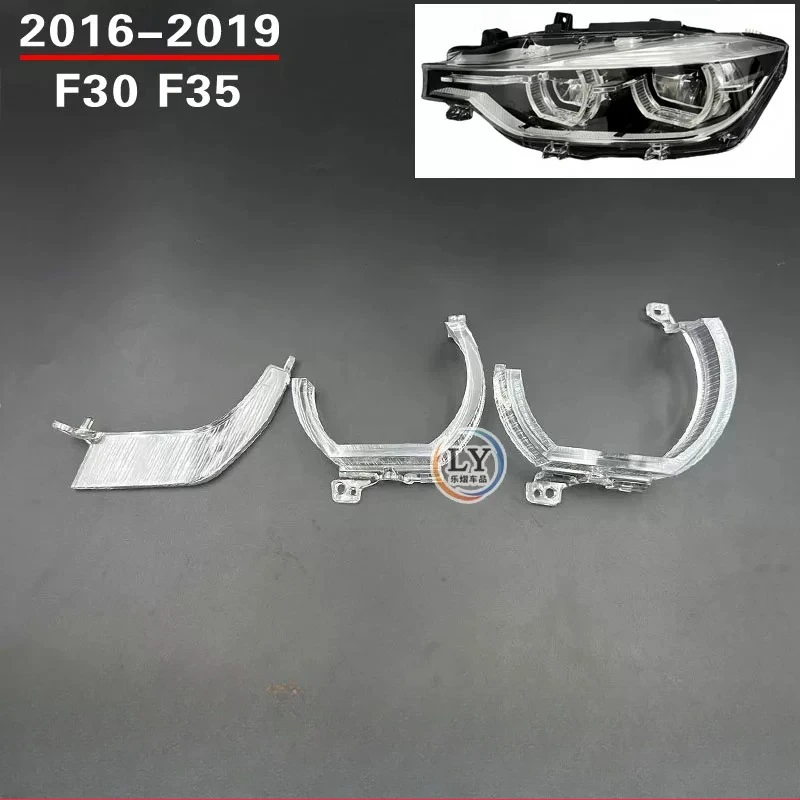 Für 2016-2019 BMW 3er F30/F35 Tagfahrlicht-Lichtleiterblock Scheinwerfer-Zierleiste Äußere Abdeckung Heckwand Angel Eyes