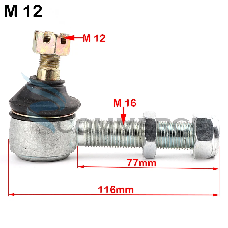 1Pcs M12*M16 M14*M16 Swing Arm Adjustable Ball joint Kits Fit for 150cc 200cc 250cc Quad Dirt Bike ATV Go Kart Dune Buggy parts