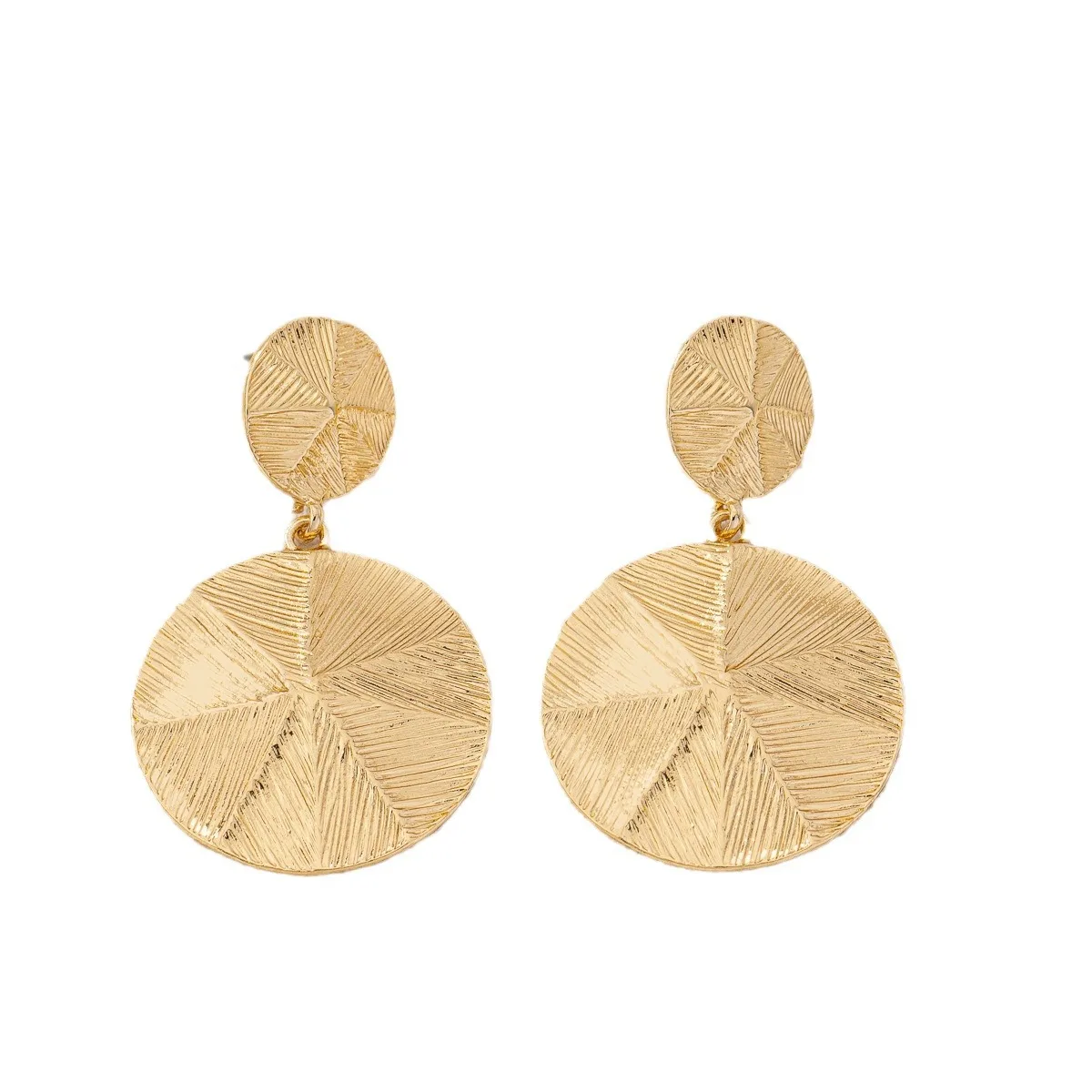 Earrings For Women Exaggerated Brushed Three-dimensional Retro Alloy Ear Accessories Holiday Party Gift Fashion Jewelry CE189