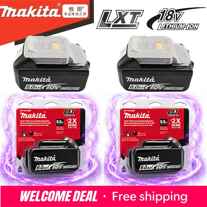 

Genuine Makita 18v Battery Charger Rechargeable Lithium Ion for BL1850 BL1880 BL1860B Power Tool Makita 18v Battery