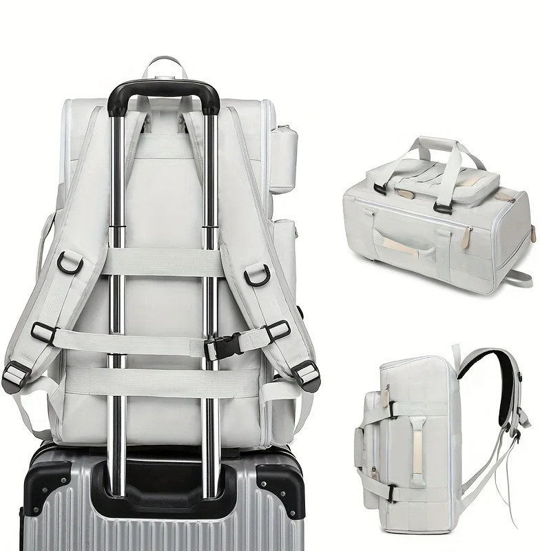 Ransel Multi-Saku Kapasitas Besar yang Stylish dengan Kompartemen Laptop yang Dapat Dilepas, Tali yang Dapat Disesuaikan & Banyak Kantong Ritsleting