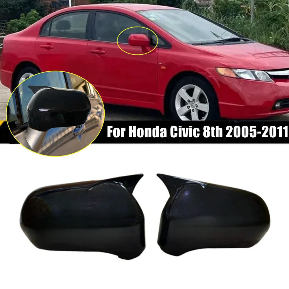 

For Honda Civic 8th Sedan 2005 2006 2007 2008 2009 2010 2011 Without Signal Light Side Rearview Mirror Cap Wing Mirror Cover