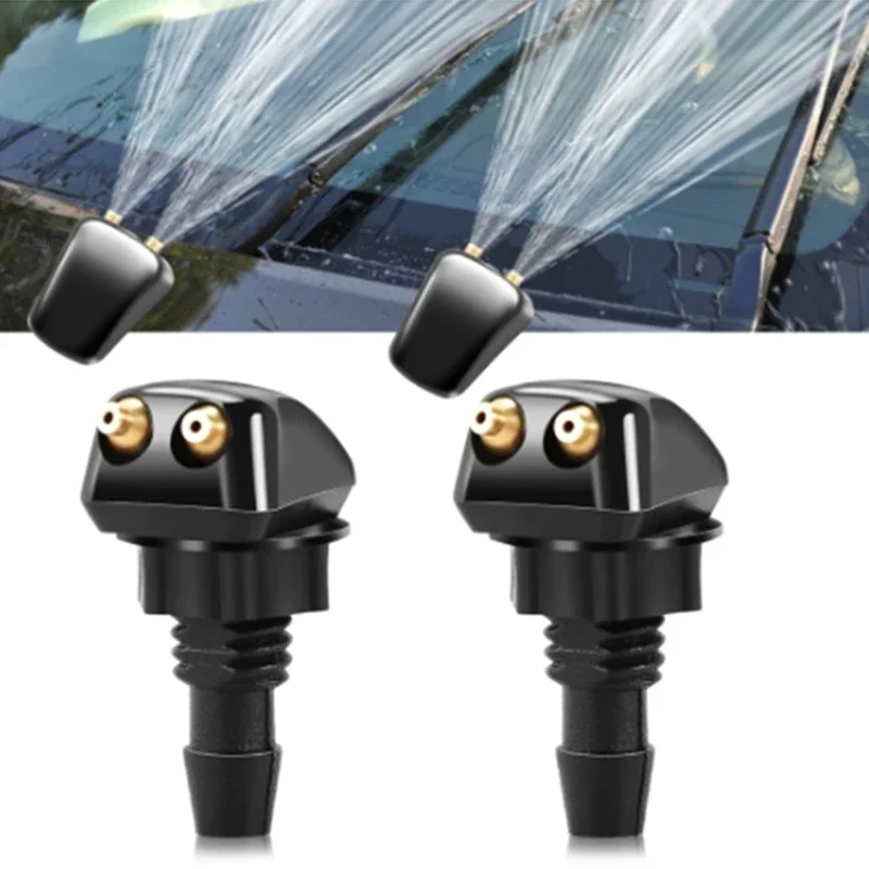 Universal Windshield Washer Nozzle Kit - Replacement Jets for Most Car Models, Easy to Install