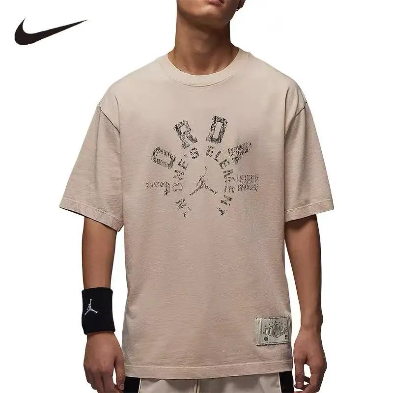 Nike Jordan Men T-shirt Loose Fit Summer Casual Sports Quick Dry Breathable Short Sleeve Tops HV1257-140 view 3