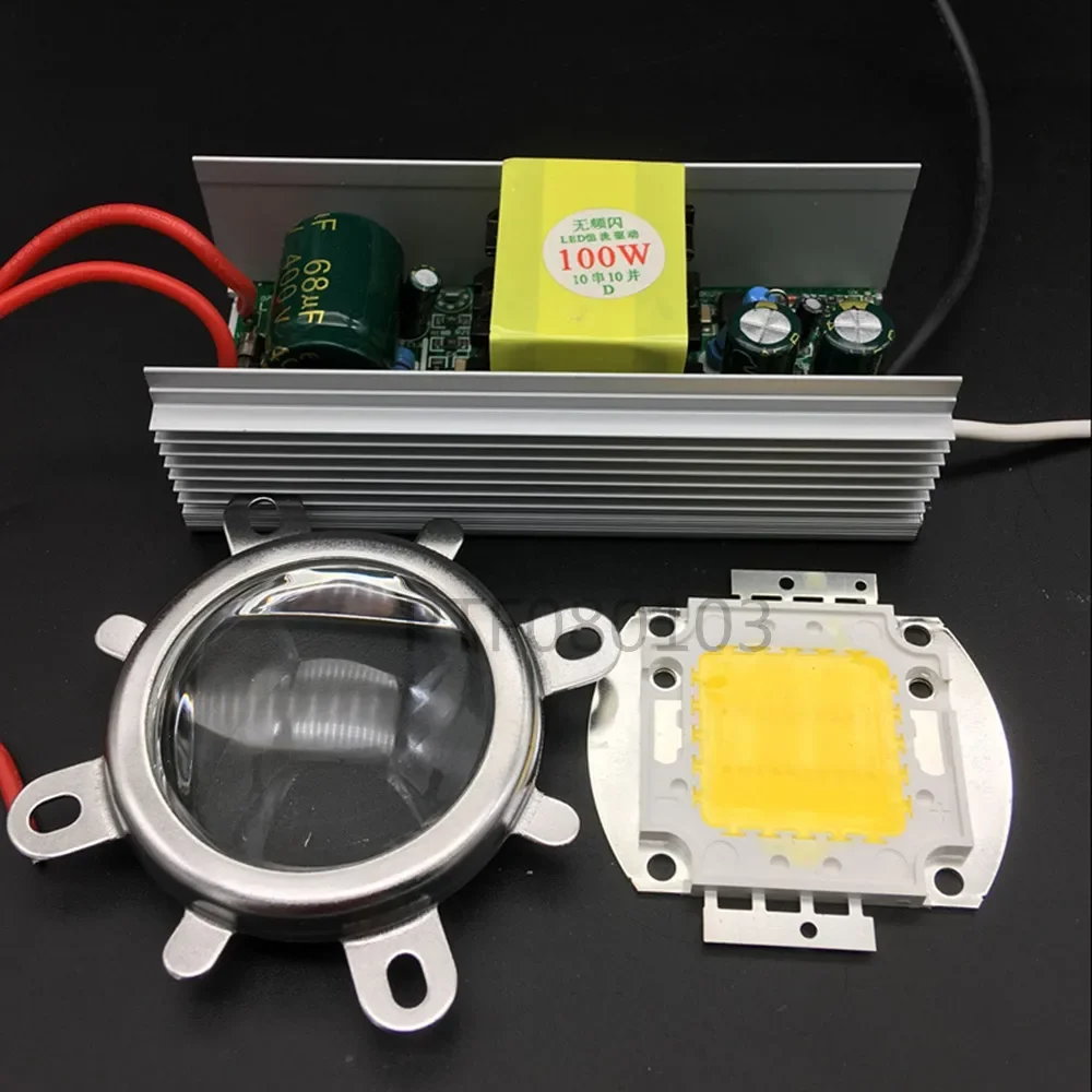 

100 Вт DIY LED Suite 100 Вт Теплый белый светодиод 3500K Светодиодный драйвер 100 Вт Объектив и отражатели 100 Вт