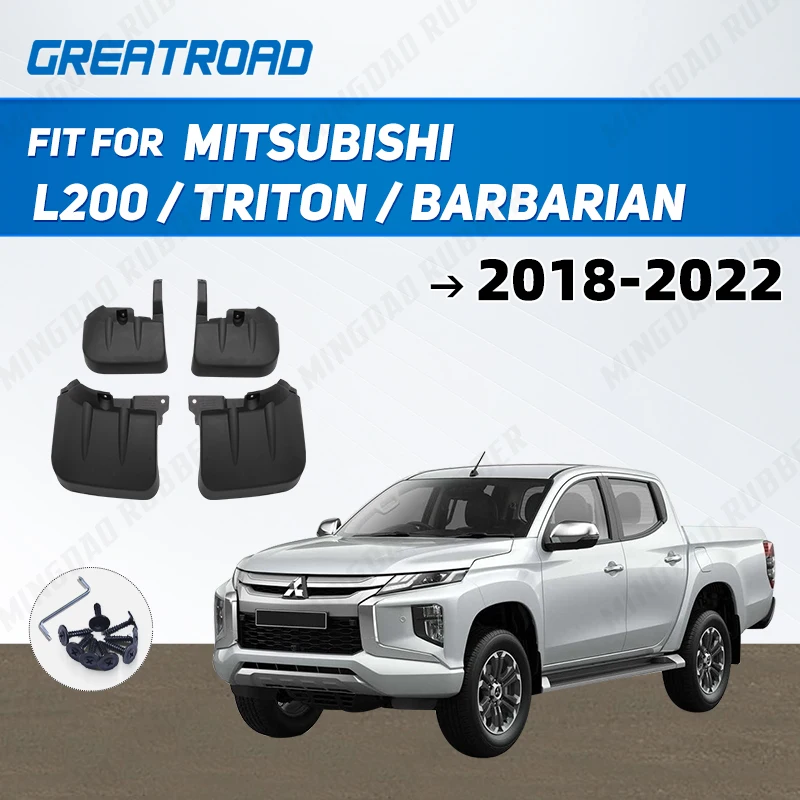 For Mitsubishi L200 / triton / barbarian 2018 - 2022 2019 Car Mudflaps Mud Flaps Splash Guards Mudguards Flap Fender Accessories