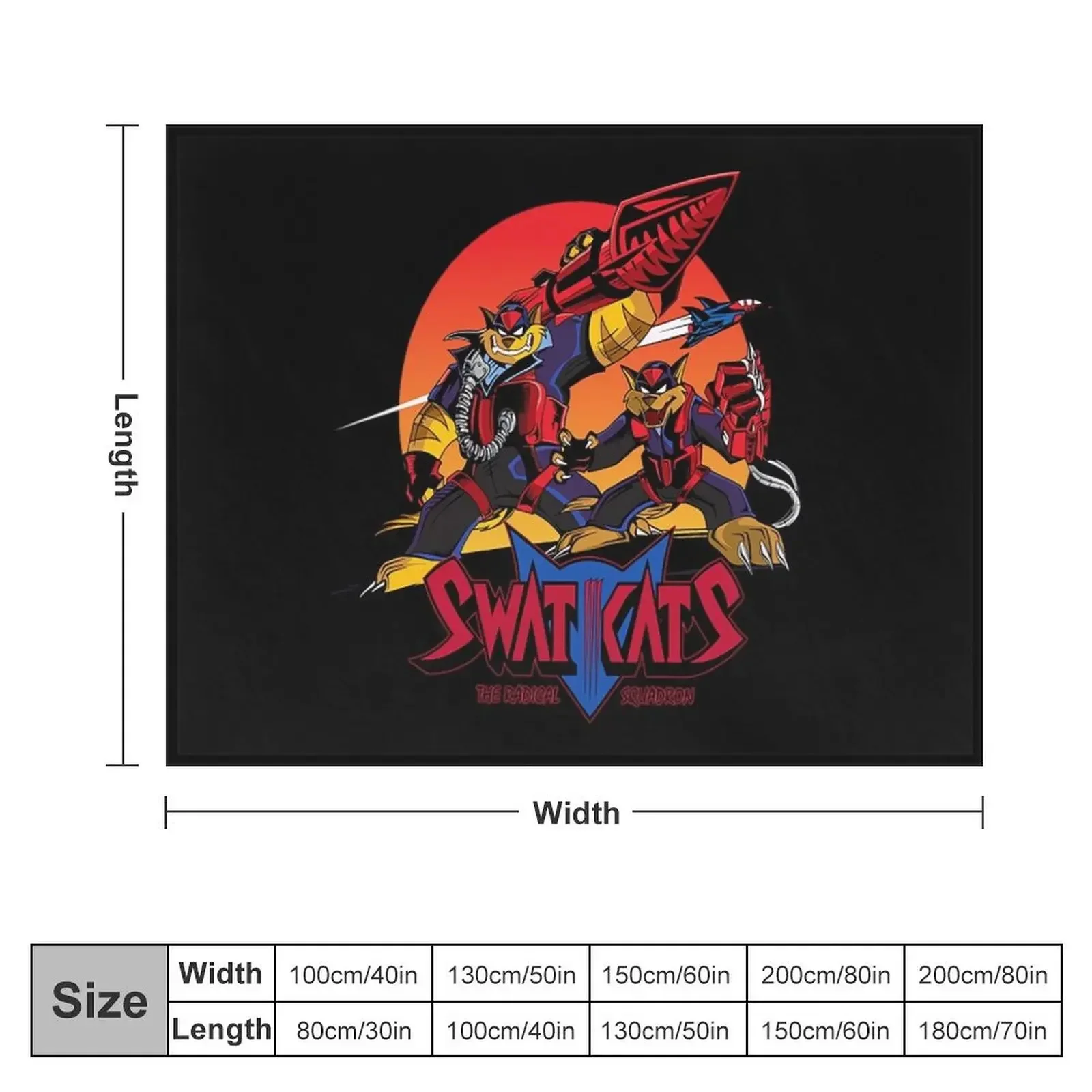 Swat Kats T-ShirtThe Radical Squadron Throw Blanket Luxury Winter beds Blankets