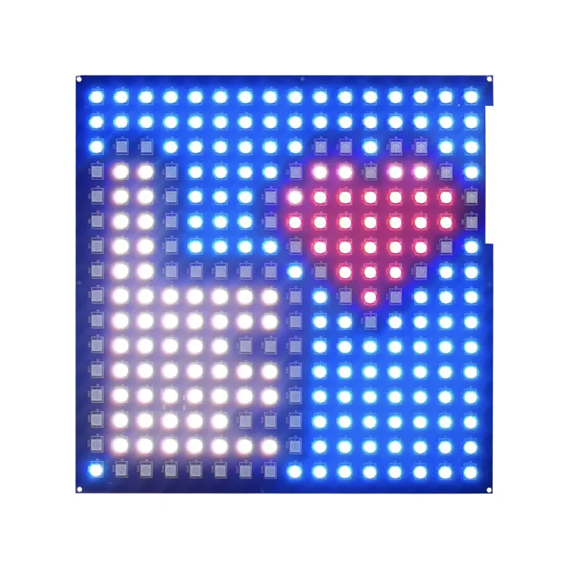 

20X20CM 16x16 Pixel Diy Animated Expression Screen, Led Full-Color Display Screen, Bluetooth Programmable Backpack Screen