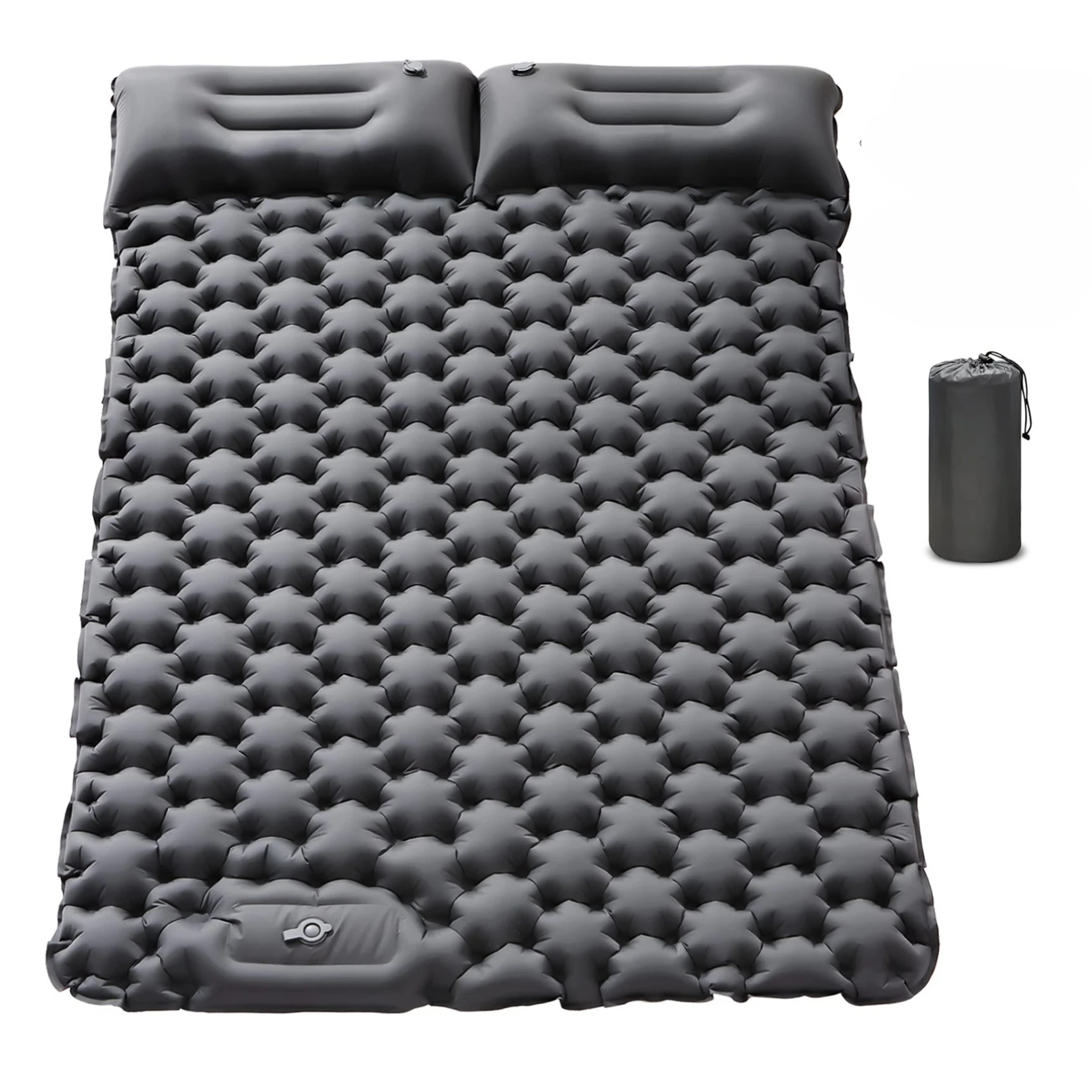 

Double Inflatable Camping Sleeping Pad, with Pillow Built-in Foot Pump for Outdoor Backpacking Hiking Portable Camping Pad