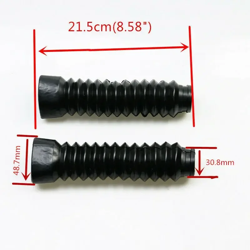 Front Fork Boots Rubber Black Dust Cover for Off-road Dirt Bike Suzuki GN125 GN Cruiser