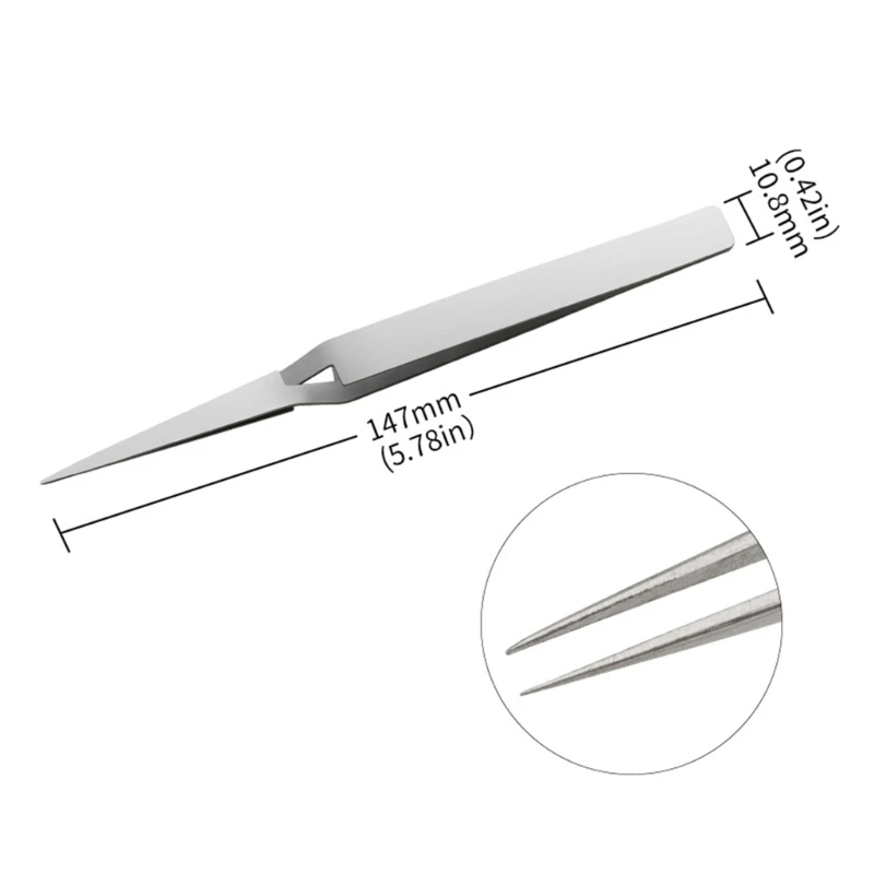 Cross Lock Stainless Steel High-precision Tweezers Reverse Action Tweezers Maintenance Hand Tools for Household KXRE