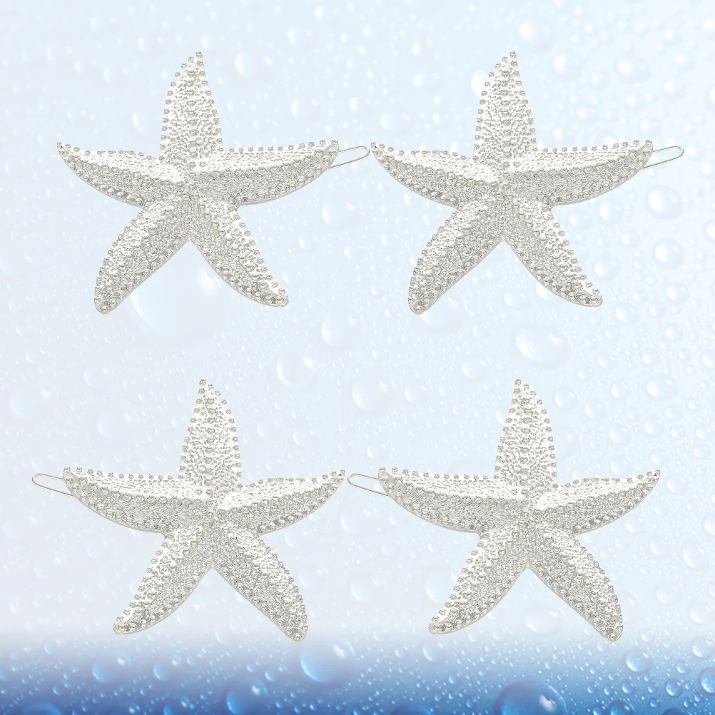 

4 Pcs Pentagram Hairpin Girls Headdress Barrettes Accessories Pins Vintage Miss for